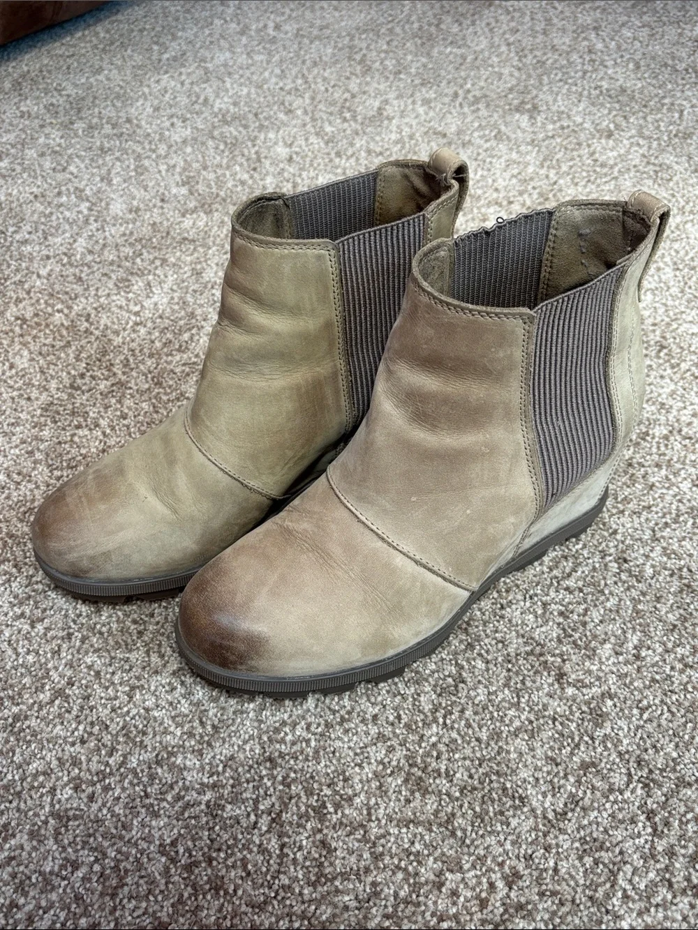 Sorel Women's Taupe Chelsea Ankle Boots